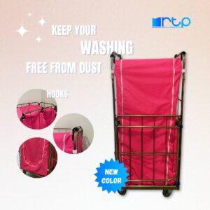 Funda para carro de lavandería - rosa