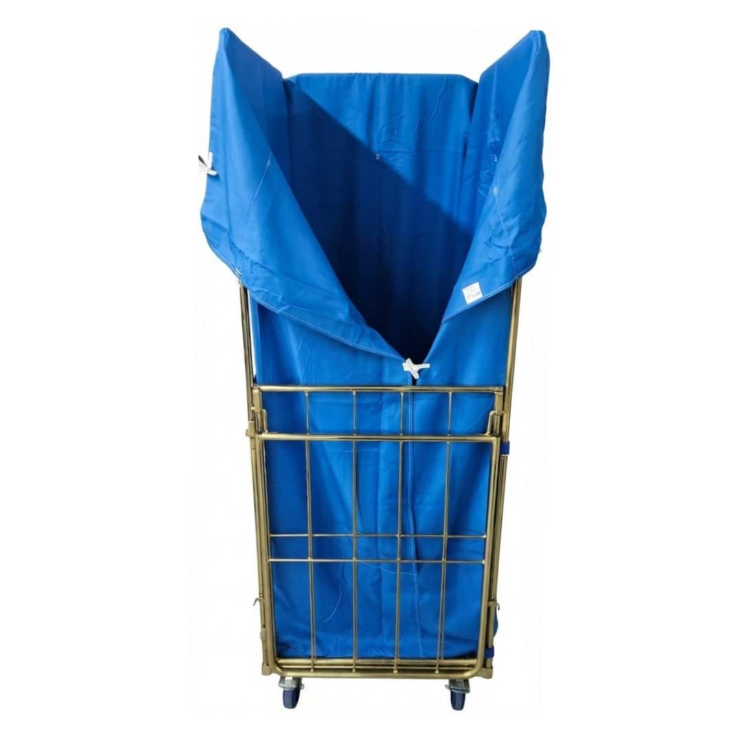 Carro de lavandería con funda en color azul (Royal) de 685x810x1850 mm de RTP Radom.