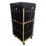 Carro de lavandería con funda negra cerrada de dimensiones 685x810x1850 mm – RTP Radom.