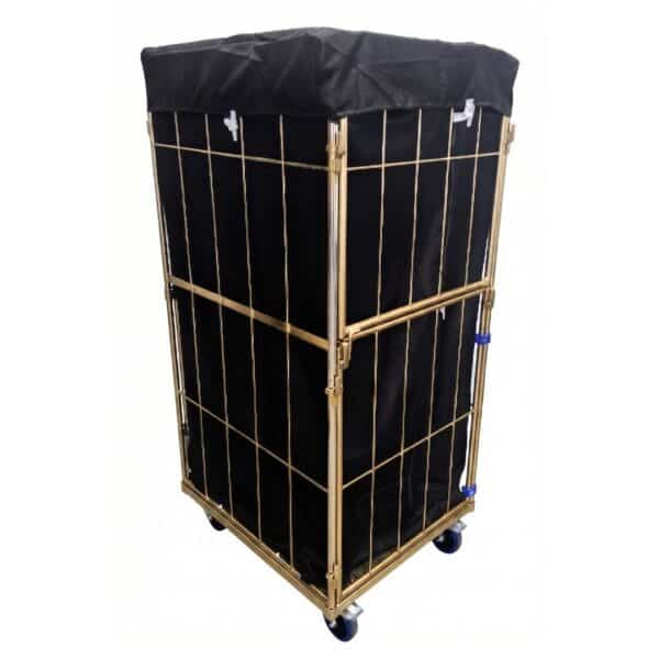 Carro de lavandería con funda negra cerrada de dimensiones 685x810x1850 mm – RTP Radom.